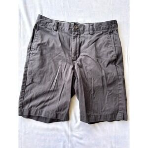 Amazon Essentials Chino Short Mens 29 Gray Slim Fit Twill Flat Front Casual
